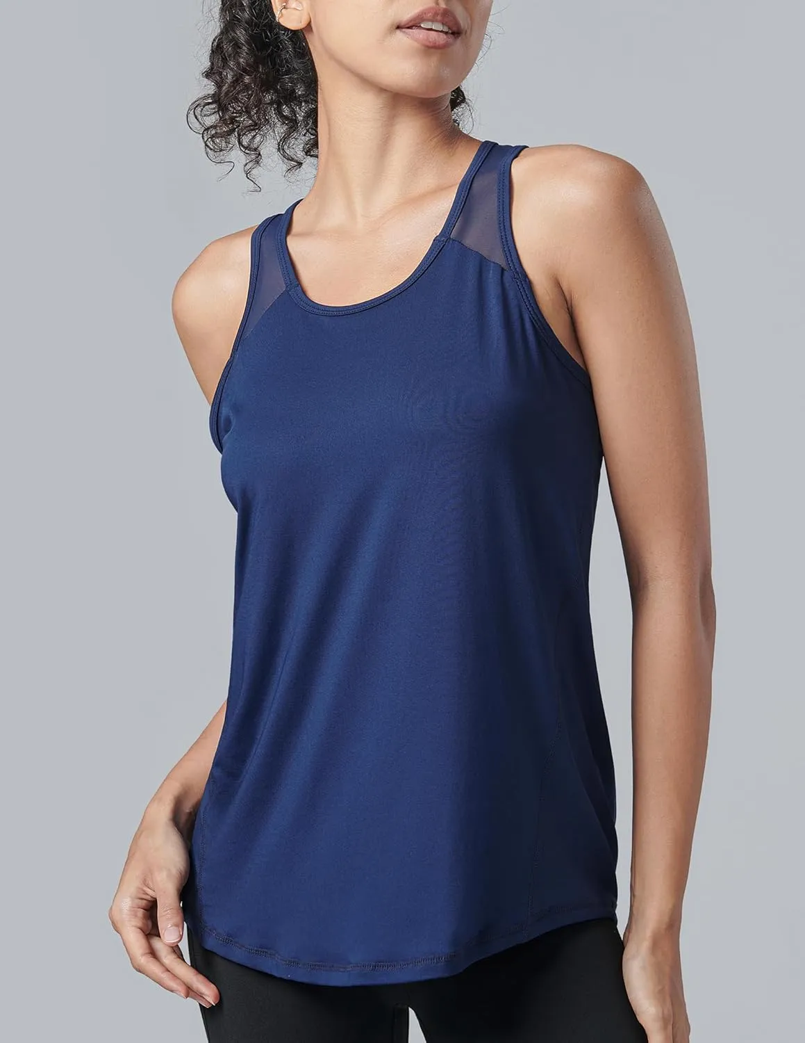 5 Pack Women's Workout Tops, Athletic Racerback Tank Tops for Women, Mesh Sleeveless Shirts Yoga for Gym Running