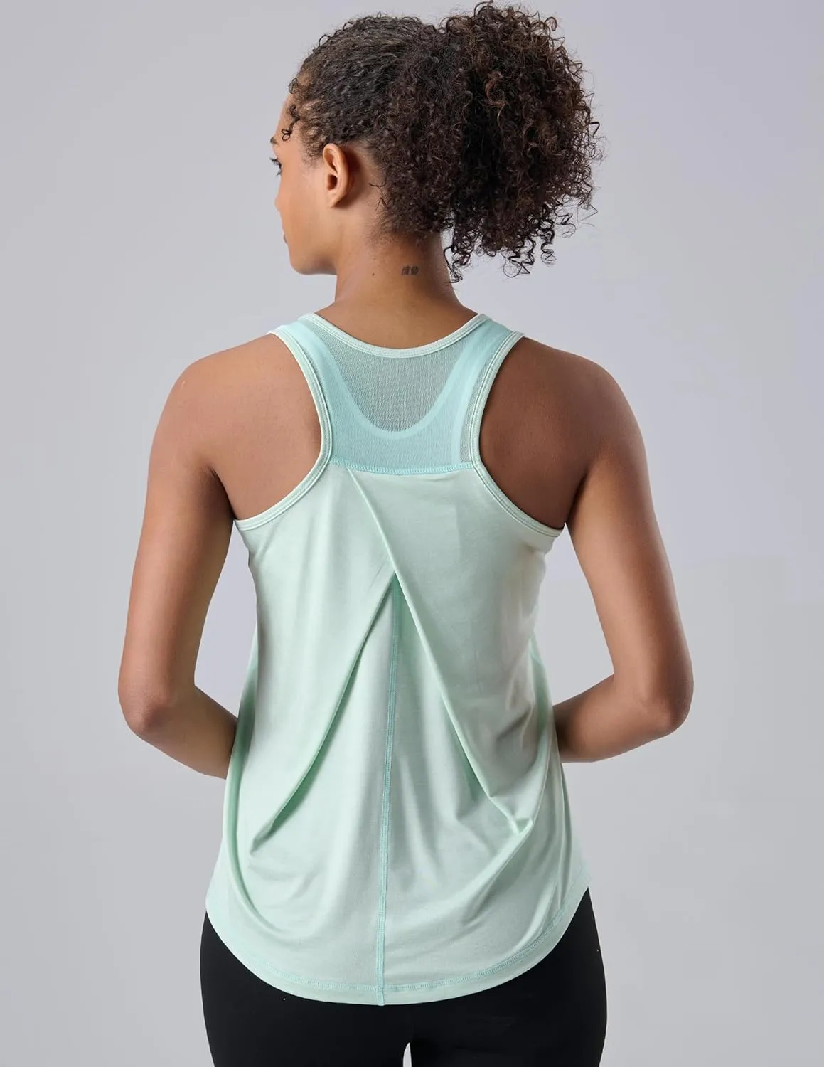 5 Pack Women's Workout Tops, Athletic Racerback Tank Tops for Women, Mesh Sleeveless Shirts Yoga for Gym Running