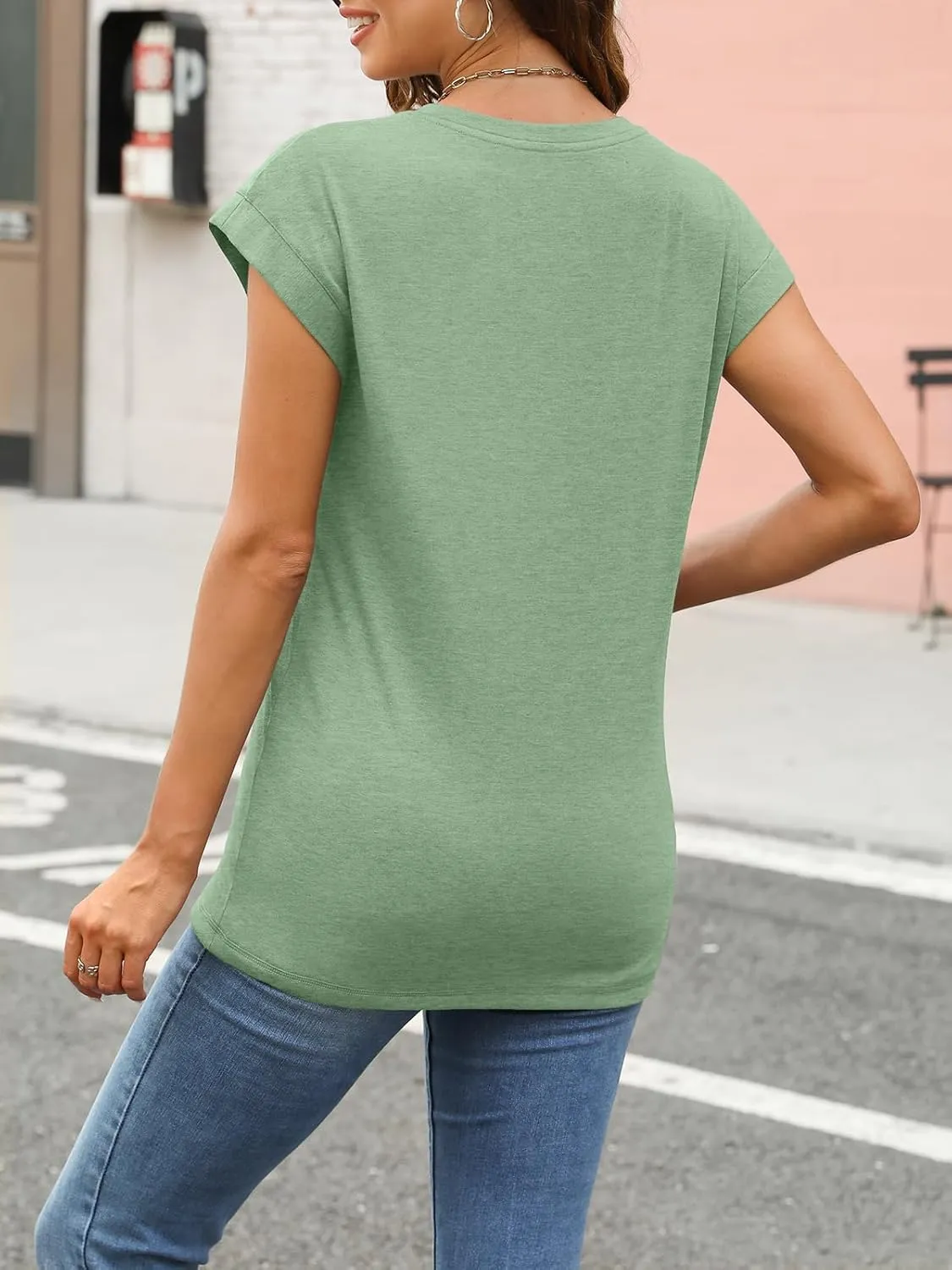 AUTOMET Womens Cap Sleeve Summer Tops Business Casual T Shirts Dressy Spring Fashion Outfits Cute Trendy Clothes 2025