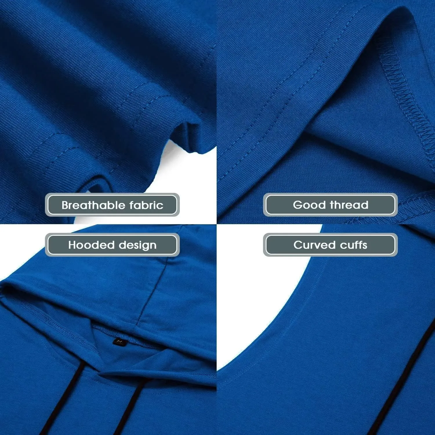 Babioboa Men's Workout Hooded Tank Tops Sports Training Sleeveless Gym Hoodies Bodybuilding Cut Off Muscle Shirts