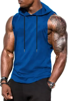 Babioboa Men's Workout Hooded Tank Tops Sports Training Sleeveless Gym Hoodies Bodybuilding Cut Off Muscle Shirts Babioboa Men's Workout Hooded Tank Tops Sports Training Sleeveless Gym Hoodies Bodybuilding Cut Off Muscle Shirts