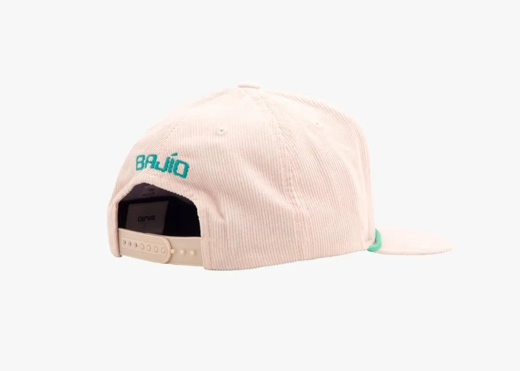 Bajo Flat Brim Fishing Hat  Marine Art Snapback Trucker Cap with Embroidered Ocean Design, Breathable and Coastal-Ready