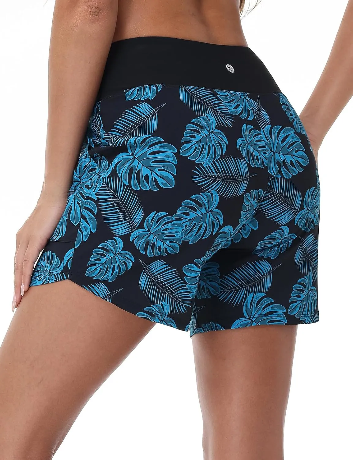 baleaf Women's 3"/5"/ 7" High Waisted Swim Board Shorts Quick Dry Swimsuits Bottoms Trunks with Pockets