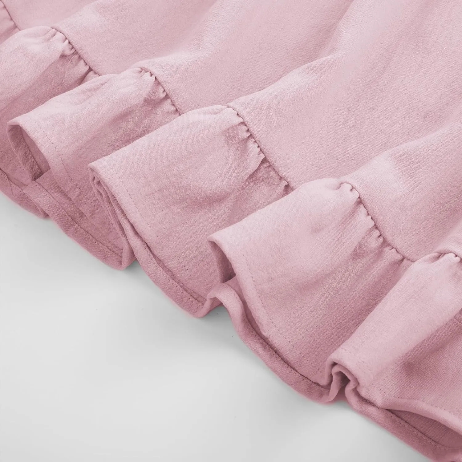 Belle Poque Women's Midi Skirt Boho Flowy Spring Summer Elastic Waist Aline Ruffle Lace Tiered Skirt with Pockets 2025