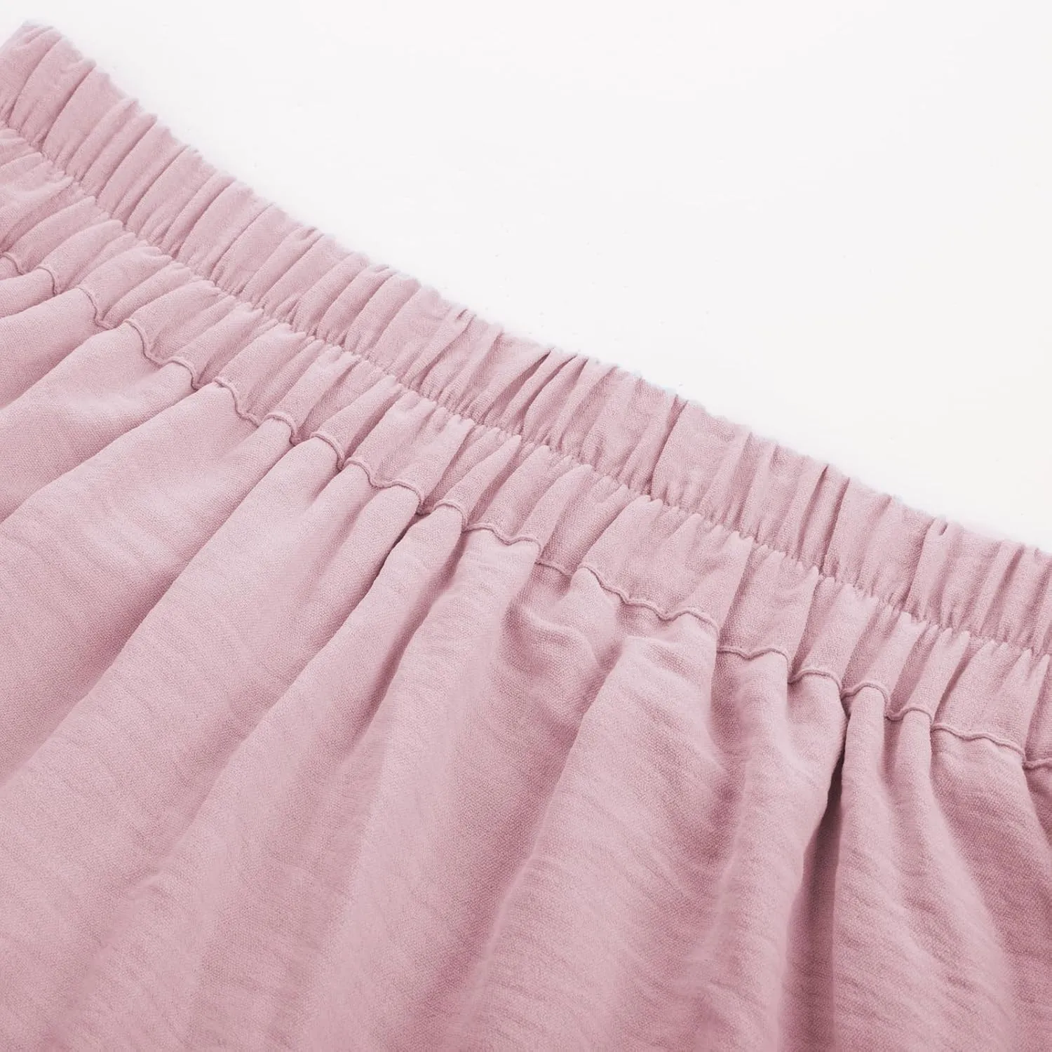 Belle Poque Women's Midi Skirt Boho Flowy Spring Summer Elastic Waist Aline Ruffle Lace Tiered Skirt with Pockets 2025