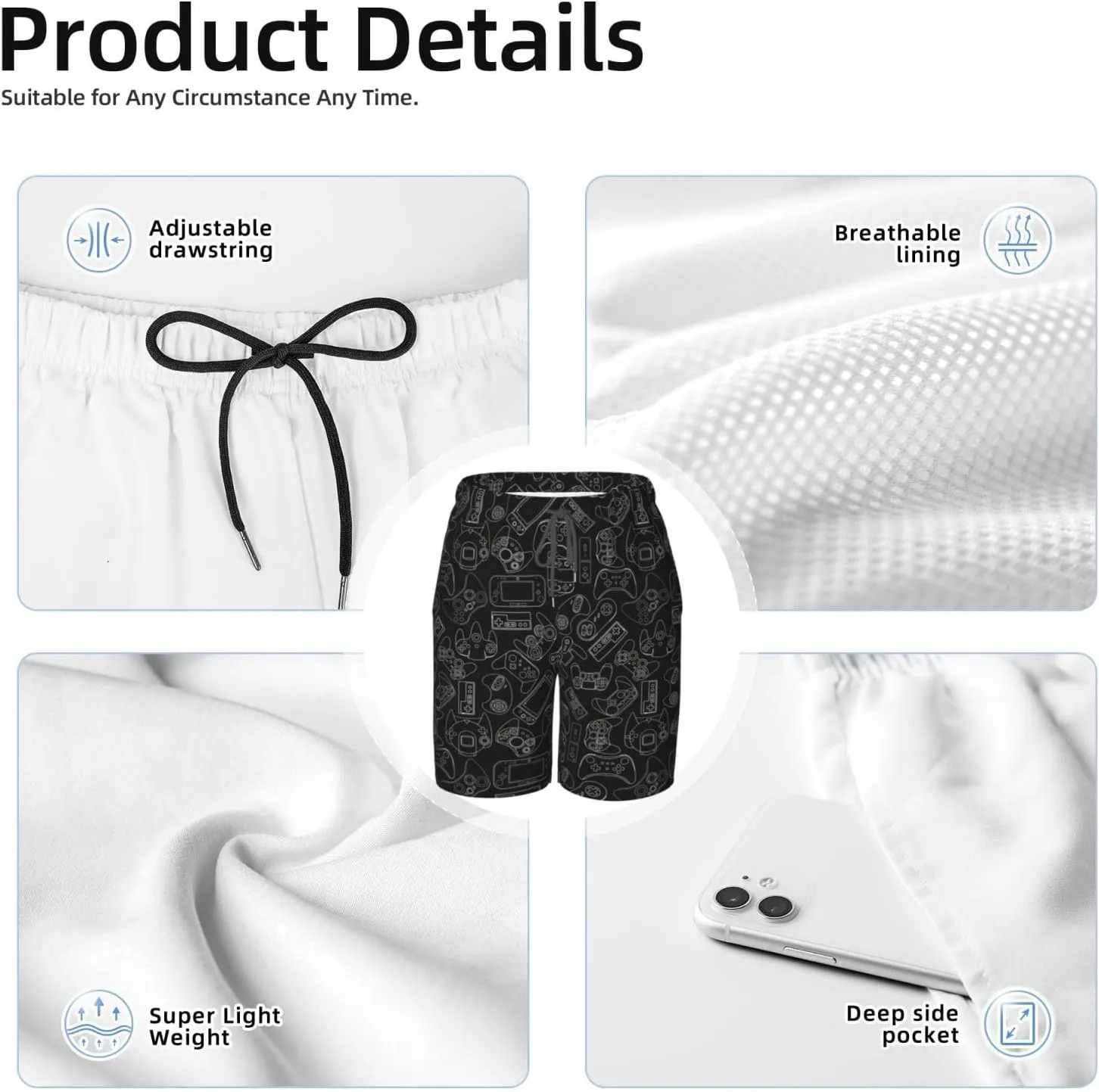 Boys Swim Trunks with Compression Liner Swim Shorts Swimwear Quick Dry Boy Bathing Suit Beach Swimsuit Toddler