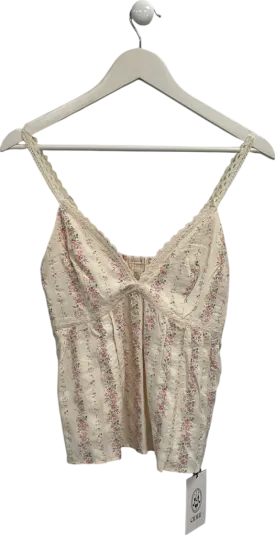 Cider Cream Floral Print Cami UK XS