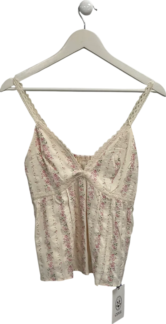Cider Cream Floral Print Cami UK XS