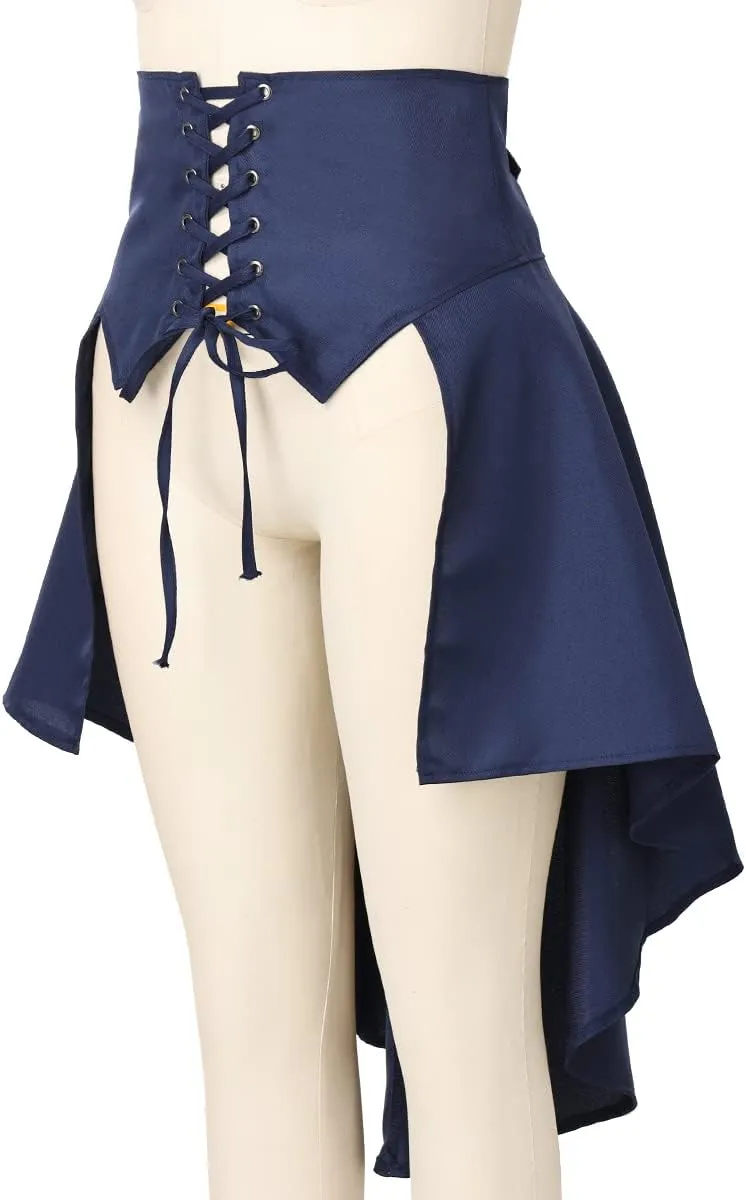 COSDREAMER Steampunk Women's Skirts Waist Belt for Women Ruffles Pirate Corset Costumes