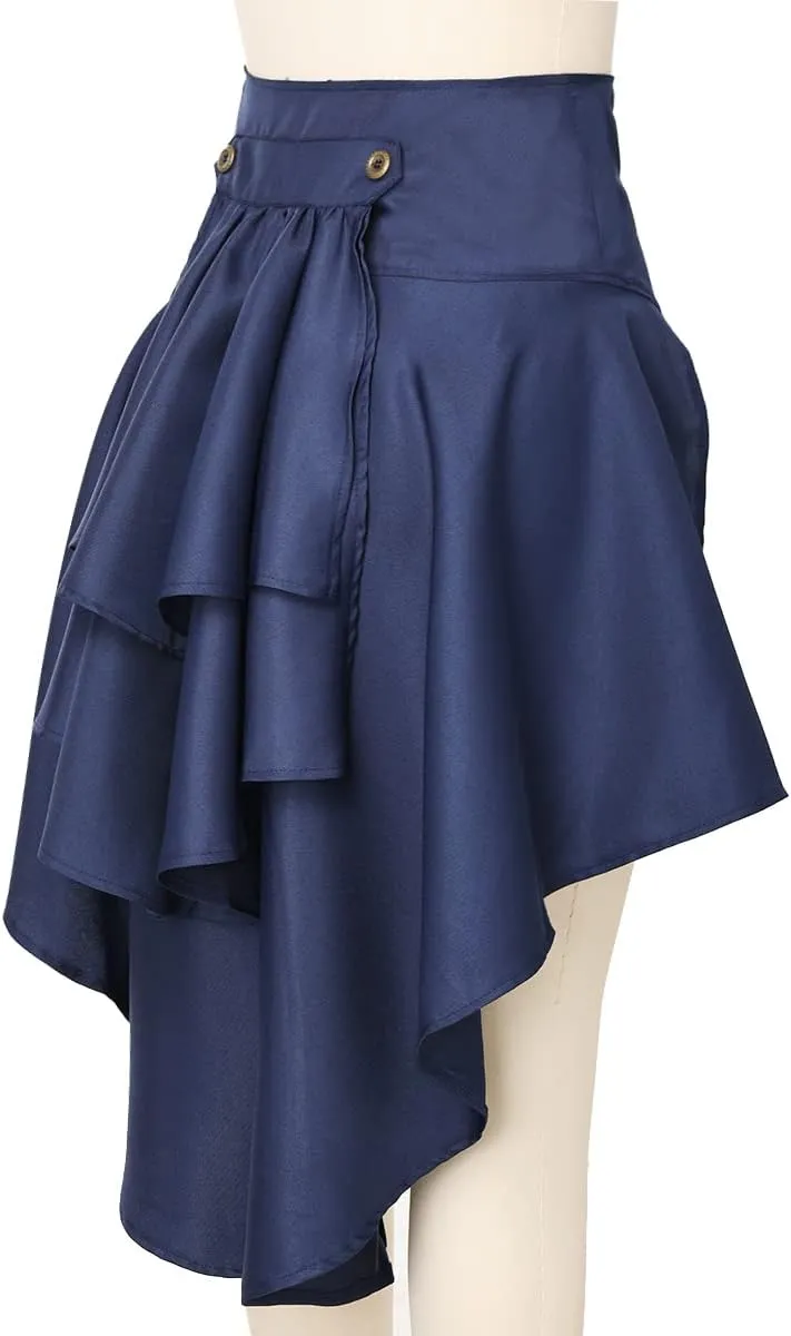 COSDREAMER Steampunk Women's Skirts Waist Belt for Women Ruffles Pirate Corset Costumes