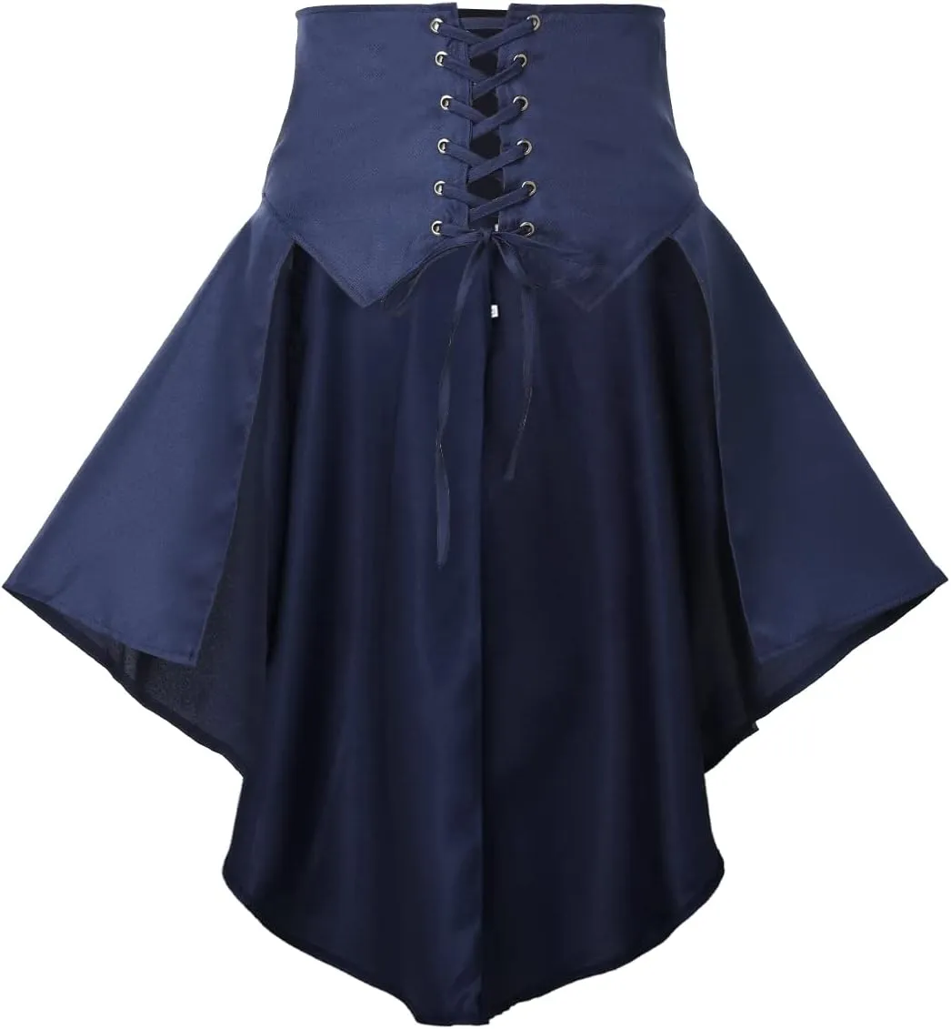 COSDREAMER Steampunk Women's Skirts Waist Belt for Women Ruffles Pirate Corset Costumes