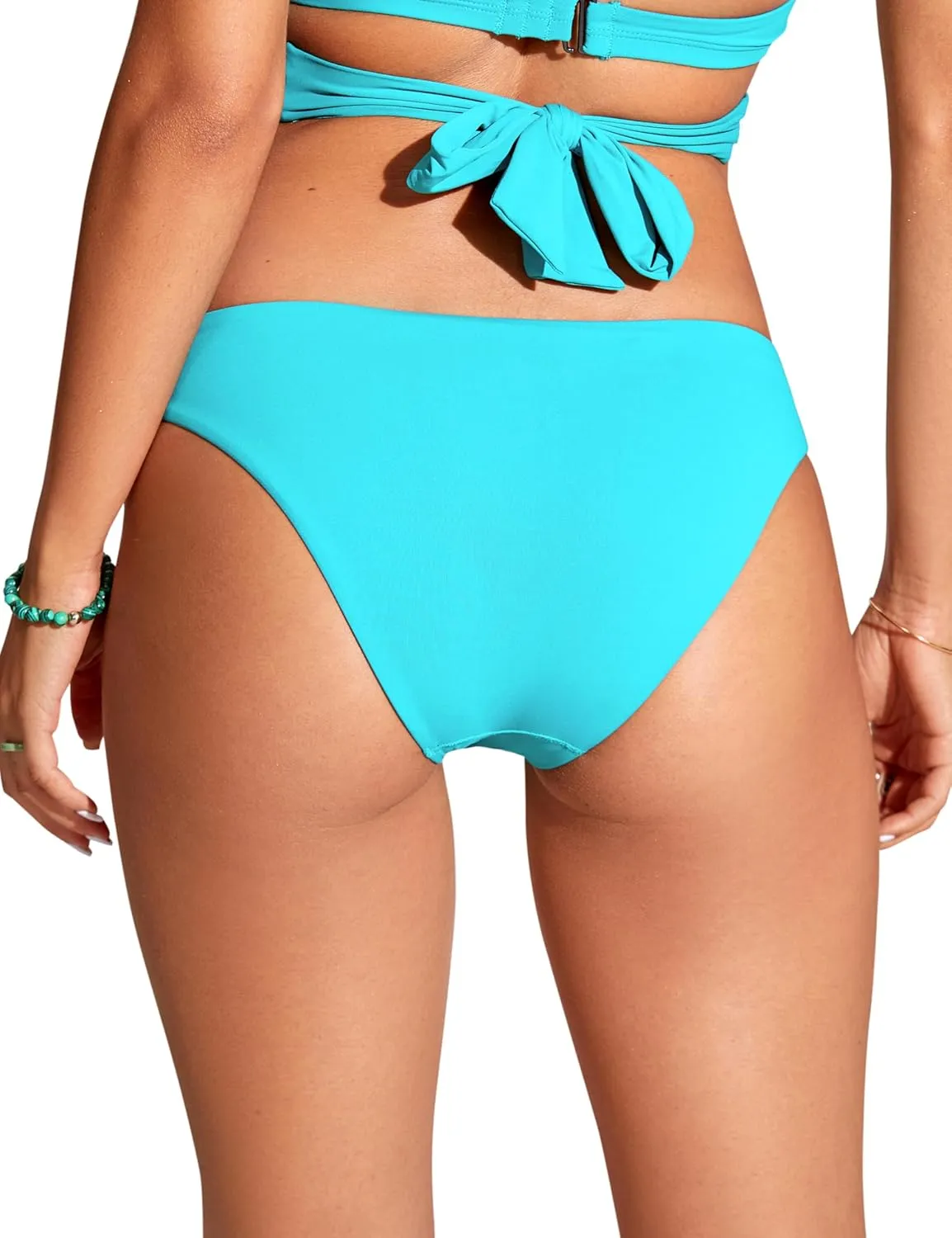 CRZ YOGA Womens Bikini Bottom Low Waisted Bathing Swimsuit Shorts Cheeky Swim Briefs