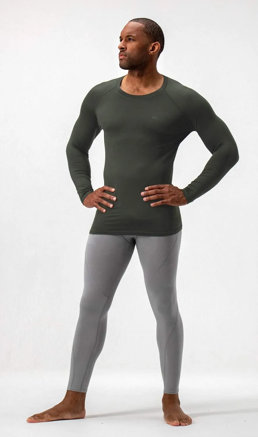 DEVOPS 2 Pack Men's Thermal Long Sleeve Compression Shirts