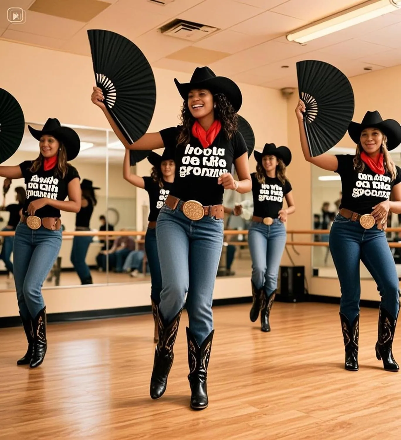 Fans for Line Dancing Line Dance Popping Fan 2pcs Boots on the Ground Hand Fan for Women Foldable Large Big Rave Fan Clacking Fans for Line Dancing that Make Sounds Clack Clapping Pop(Black Red)