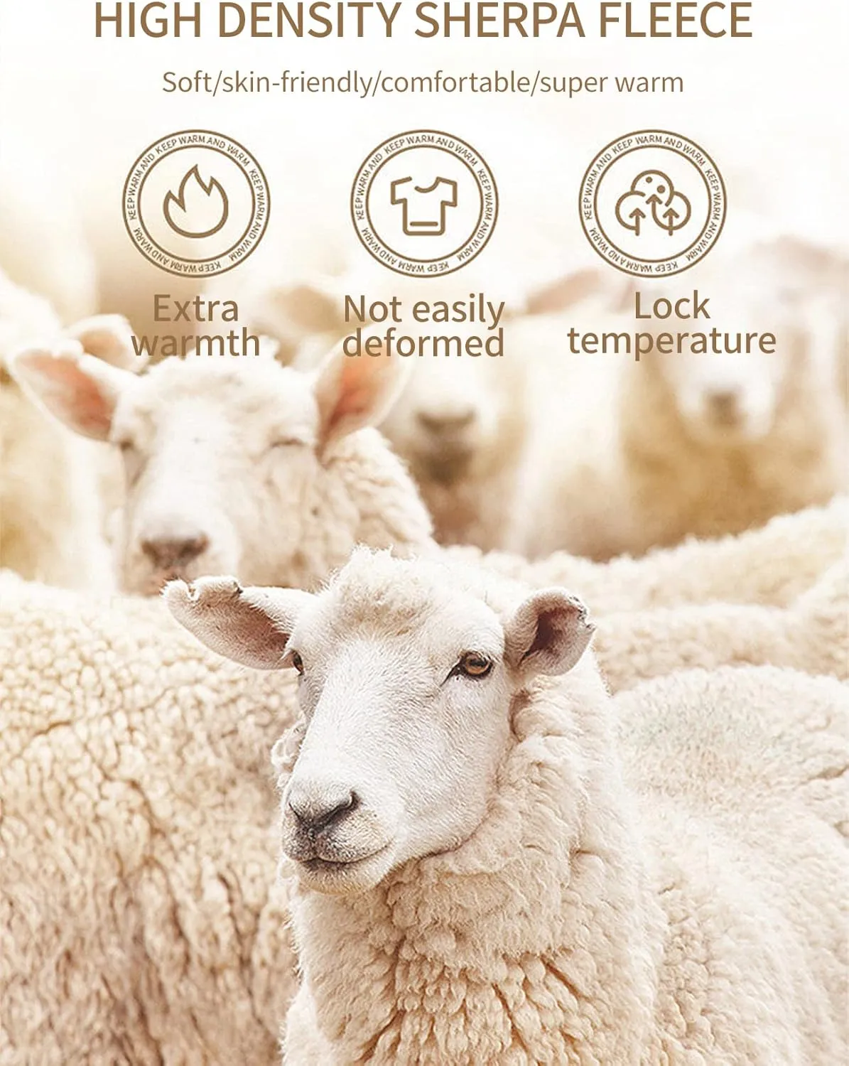 Gihuo Unisex Boys Girls Winter Warm Sherpa Lined Sweatpants Jogger