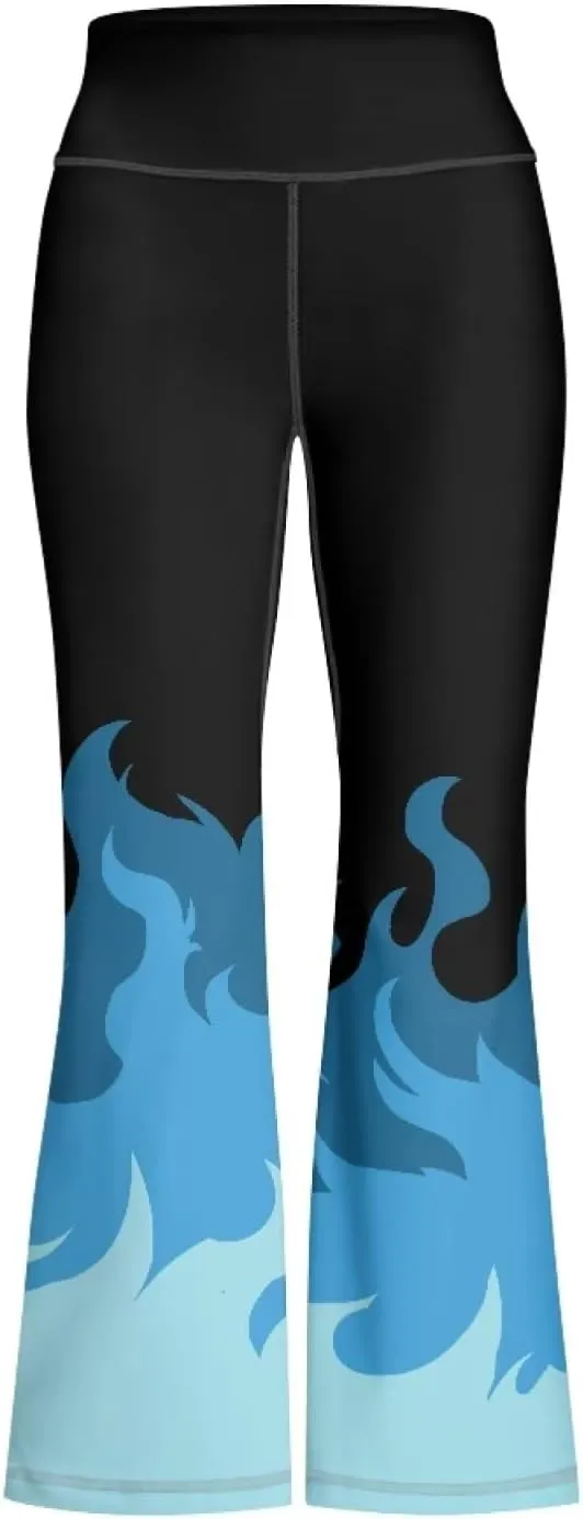 Girls' Athletic Leggings Bell Bottoms Kids Dance Running Yoga Pants High Waisted Workout Active Dance Tights