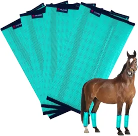 Horse Fly Boots, Breathable Mesh Protection Set of 4, Comfortable Horse Leggings, Breathable Mesh Design, Equine Supplies for Reduce Stomping, Hoof Damage & Leg Fatigue (Green, Medium) Horse Fly Boots, Breathable Mesh Protection Set of 4, Comfortable Horse Leggings, Breathable Mesh Design, Equine Supplies for Reduce Stomping, Hoof Damage & Leg Fatigue (Green, Medium)