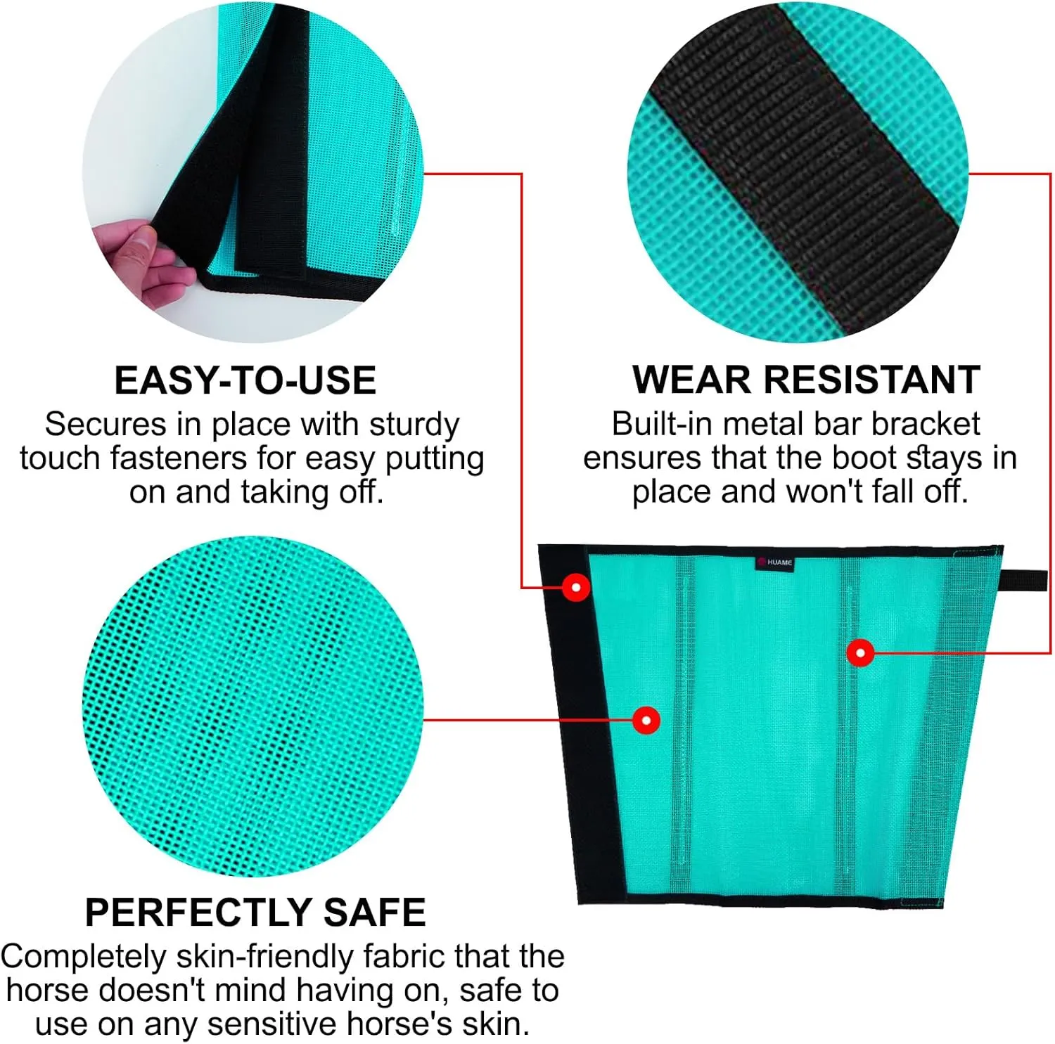 Horse Fly Boots, Breathable Mesh Protection Set of 4, Comfortable Horse Leggings, Breathable Mesh Design, Equine Supplies for Reduce Stomping, Hoof Damage & Leg Fatigue (Green, Medium)