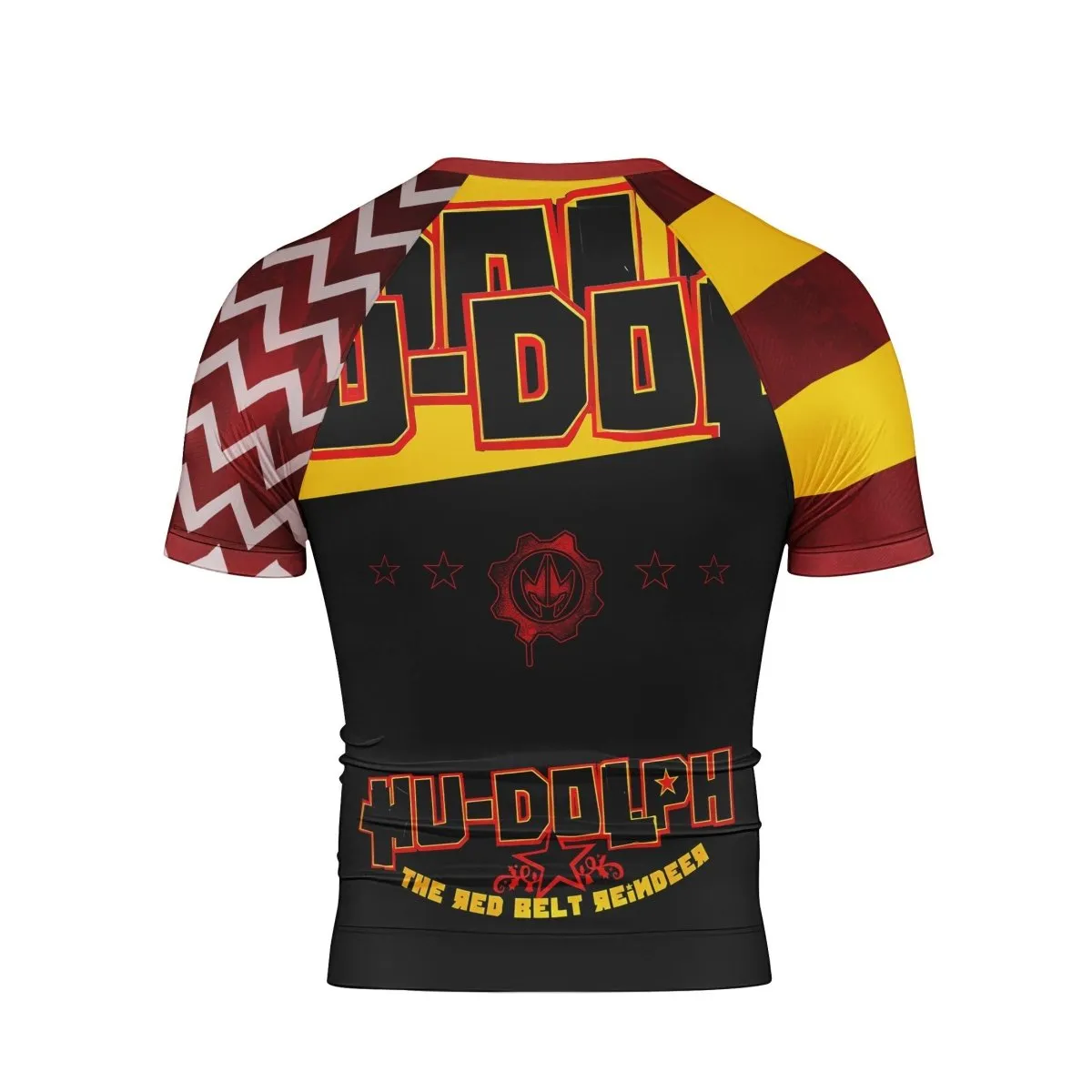 Hudolph The Red Belt Reindeer Short Sleeve Rash Guard