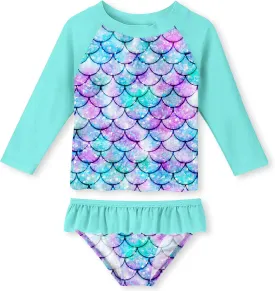 Lovekider Little Girls Swimsuits Two Pieces Swimwears Rash Guard Set Long Sleeve UPF50  Bathing Suit for Beach 2-10T Lovekider Little Girls Swimsuits Two Pieces Swimwears Rash Guard Set Long Sleeve UPF50  Bathing Suit for Beach 2-10T