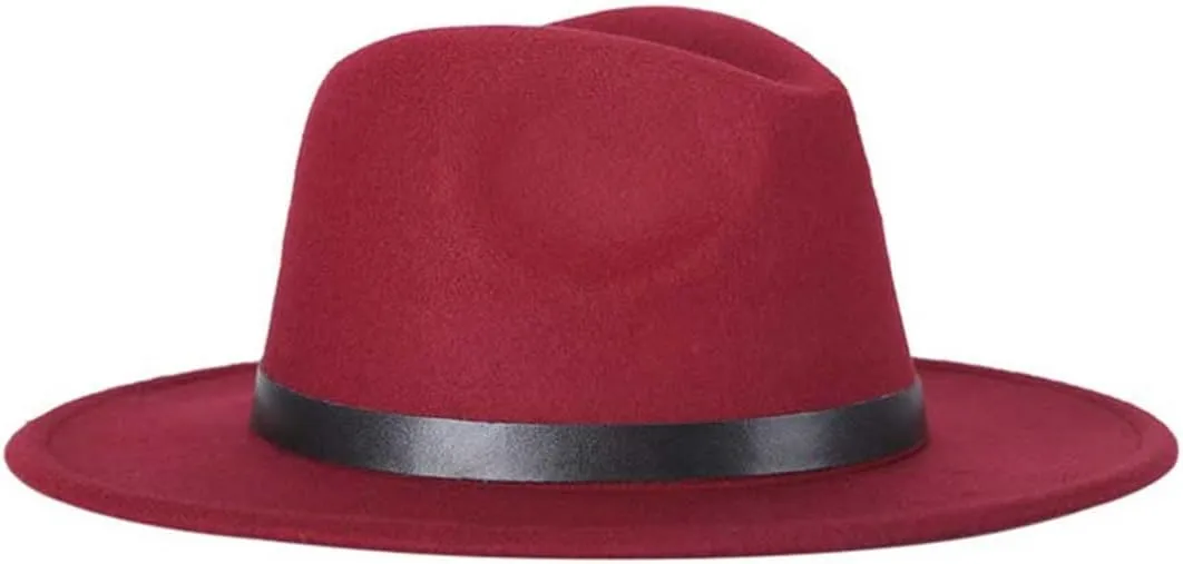 Men Fedoras Women's Jazz Hat Summer Spring Black Woolen Blend Cap Outdoor Casual Hat