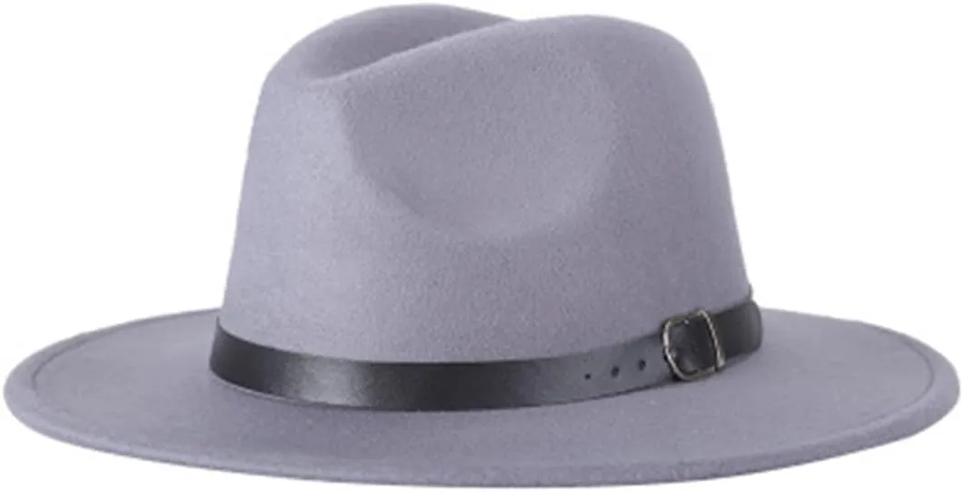 Men Fedoras Women's Jazz Hat Summer Spring Black Woolen Blend Cap Outdoor Casual Hat