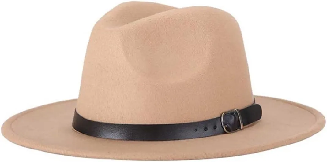 Men Fedoras Women's Jazz Hat Summer Spring Black Woolen Blend Cap Outdoor Casual Hat