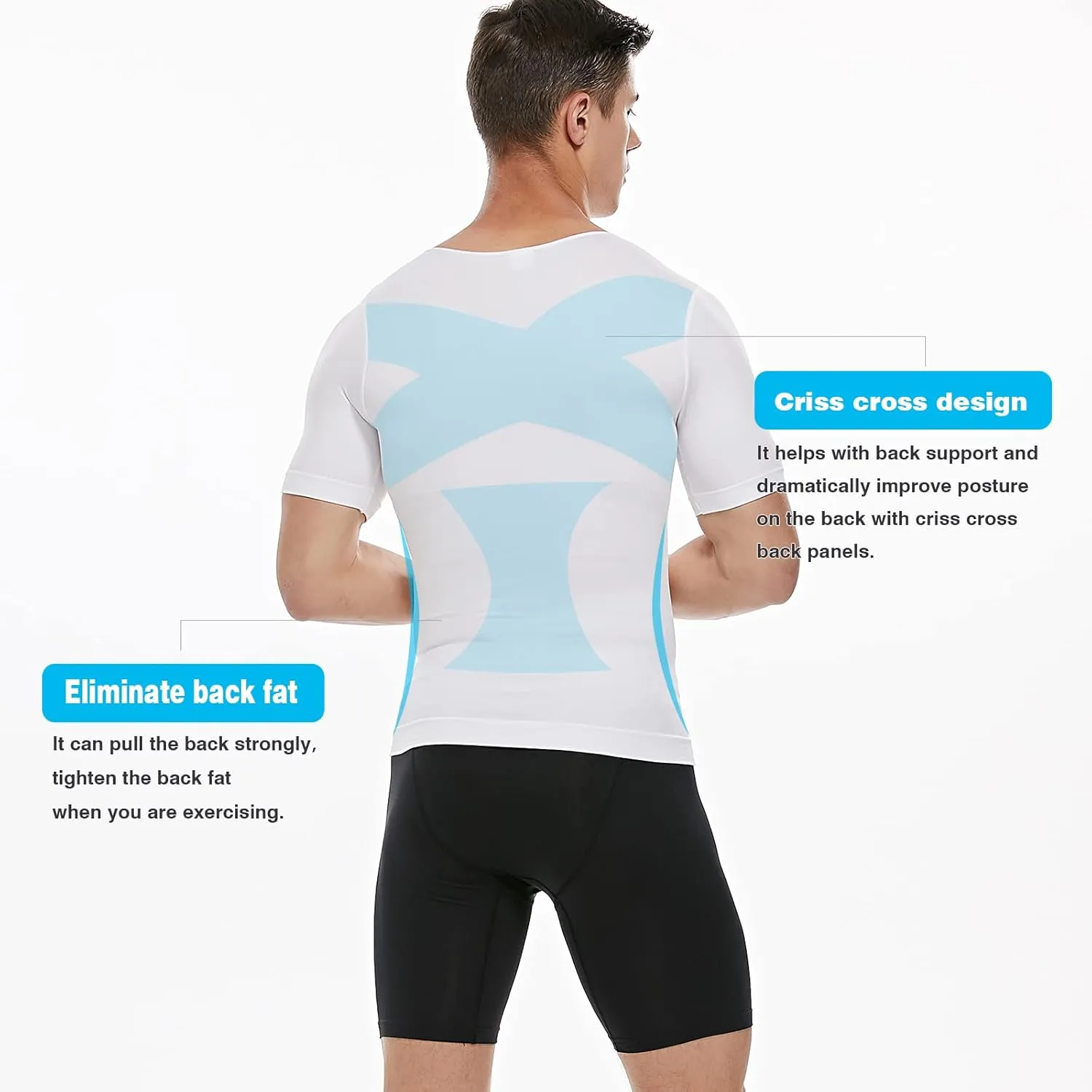 Men's Compression Shirt Undershirt Slimming Tank Top Workout Vest Abs Abdomen Slim Body Shaper