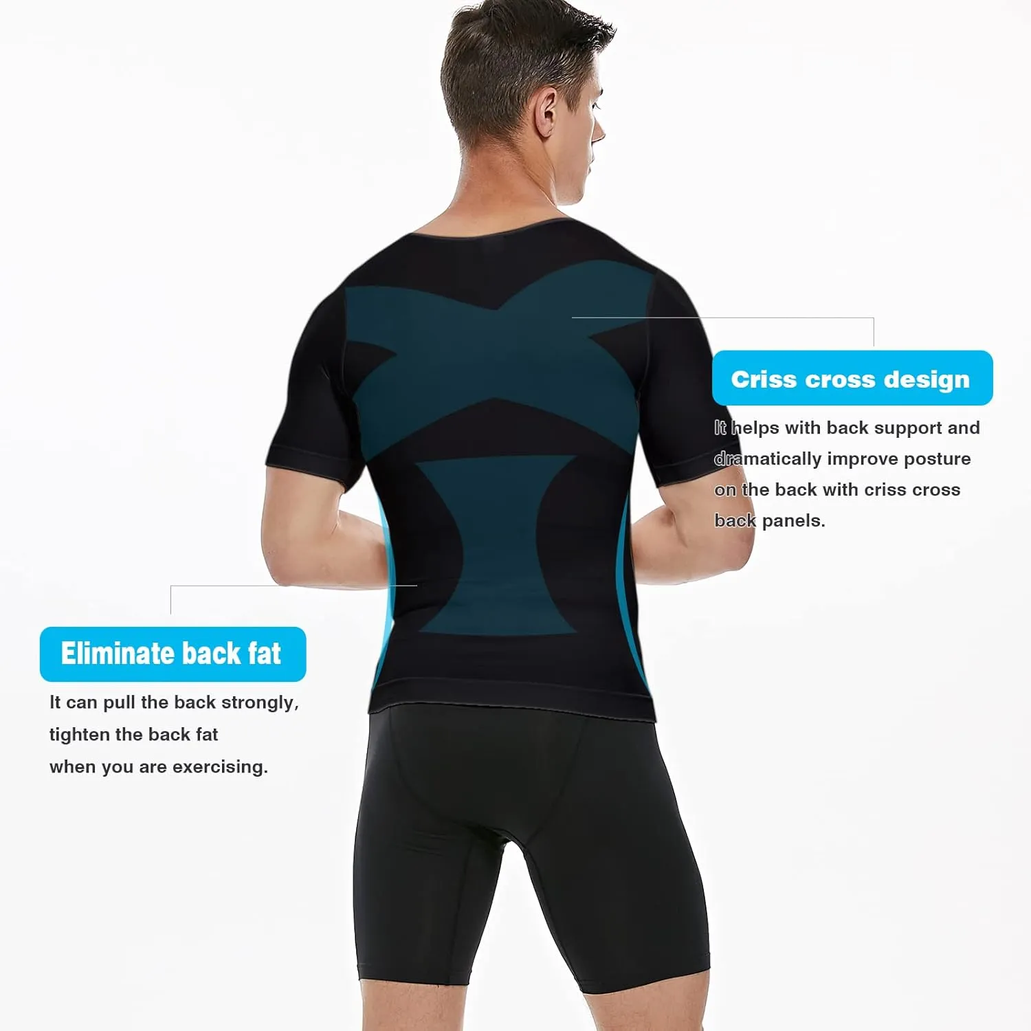 Men's Compression Shirt Undershirt Slimming Tank Top Workout Vest Abs Abdomen Slim Body Shaper