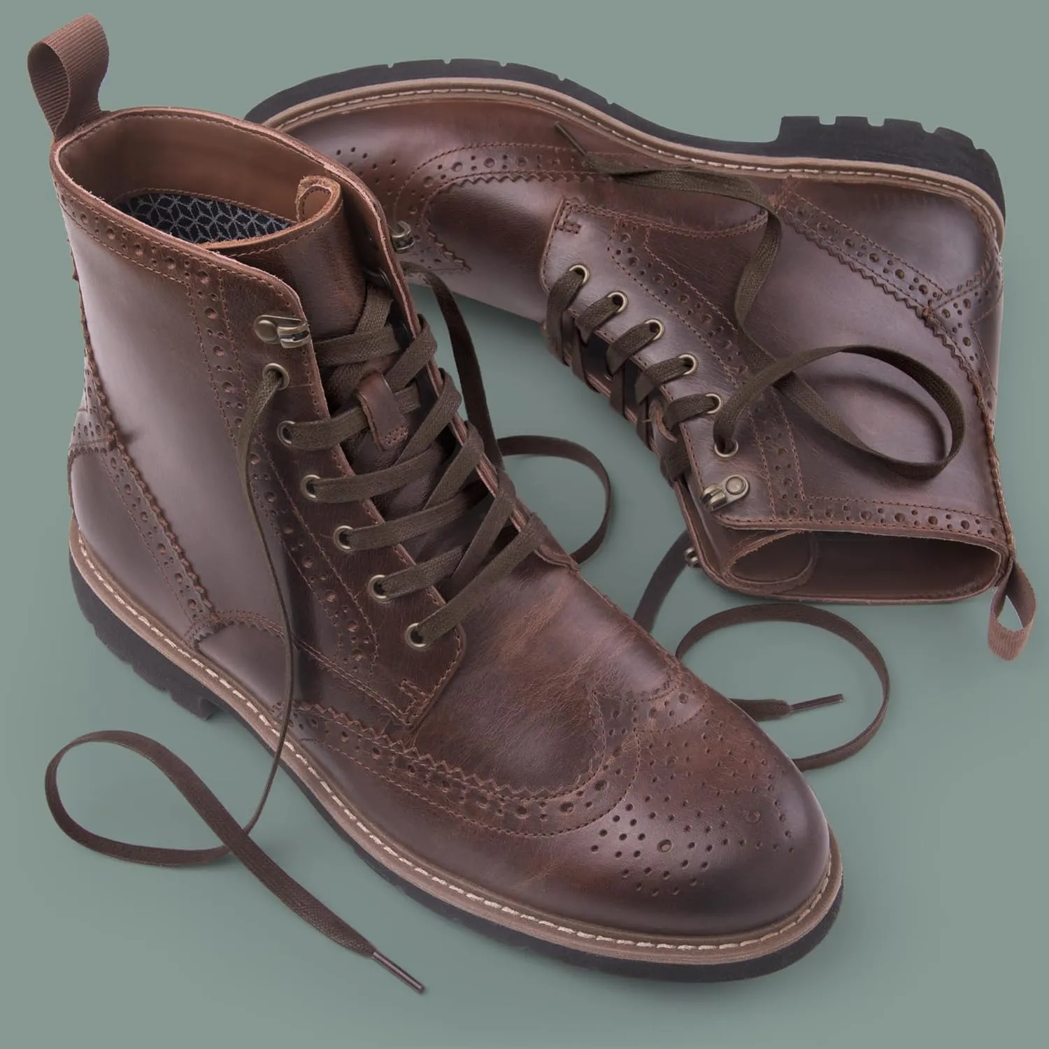 Miscly Flat Waxed Cotton Shoe Laces for Boots, Sneakers, and Shoes  Multiple Lengths and Colors Available