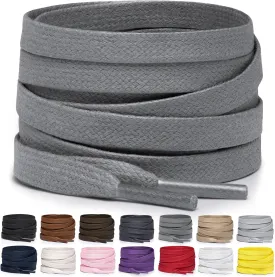 Miscly Flat Waxed Cotton Shoe Laces for Boots, Sneakers, and Shoes  Multiple Lengths and Colors Available