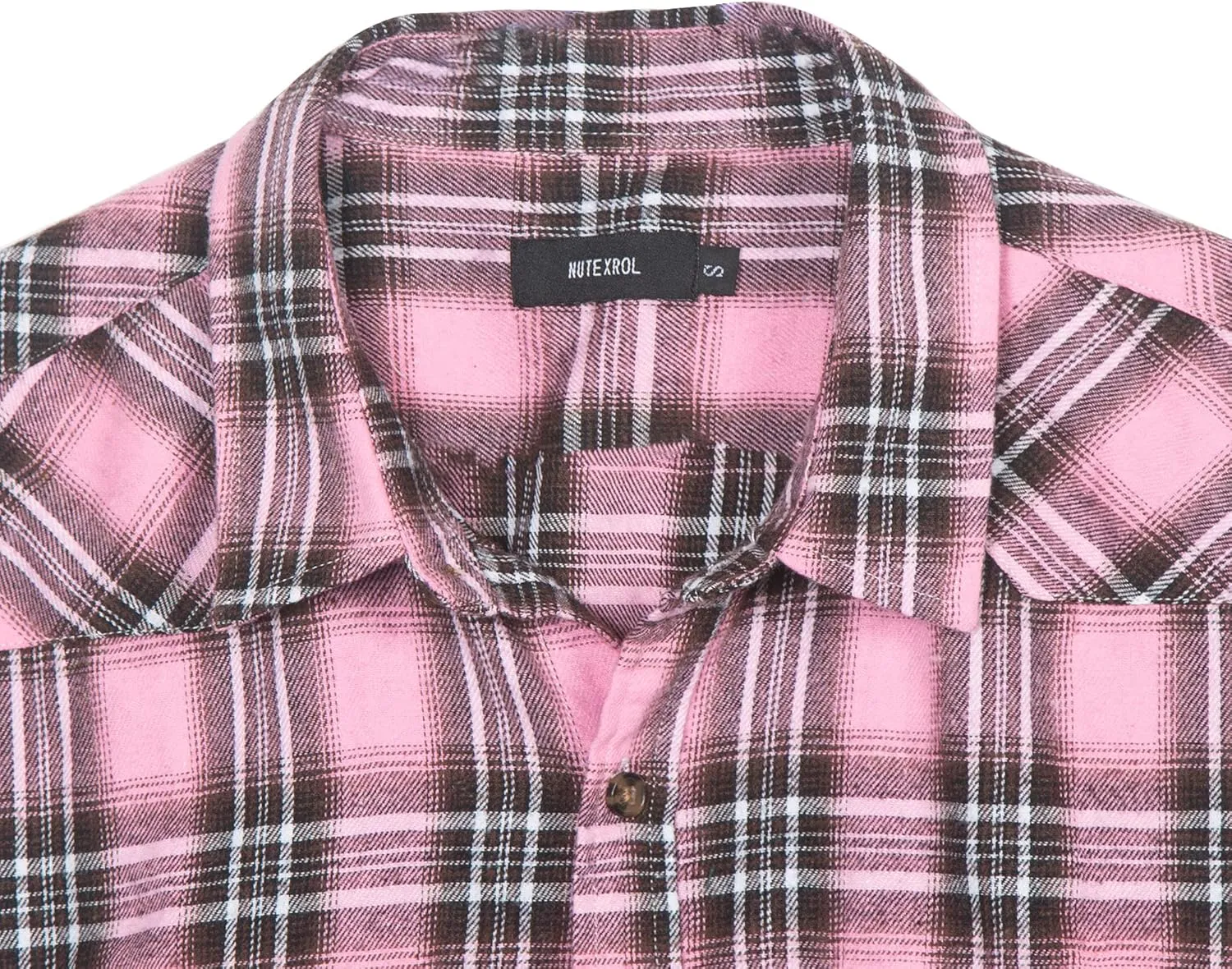 NUTEXROL Men's Casual Flannel Plaid Shirt Sleeveless Plus Size Vest