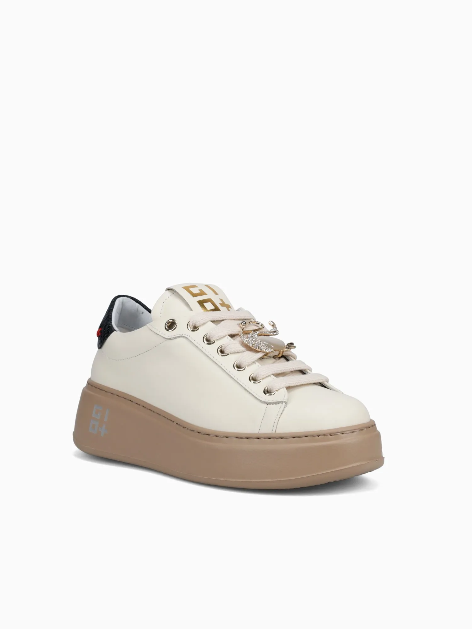 Pia 80a Latte Nero leather