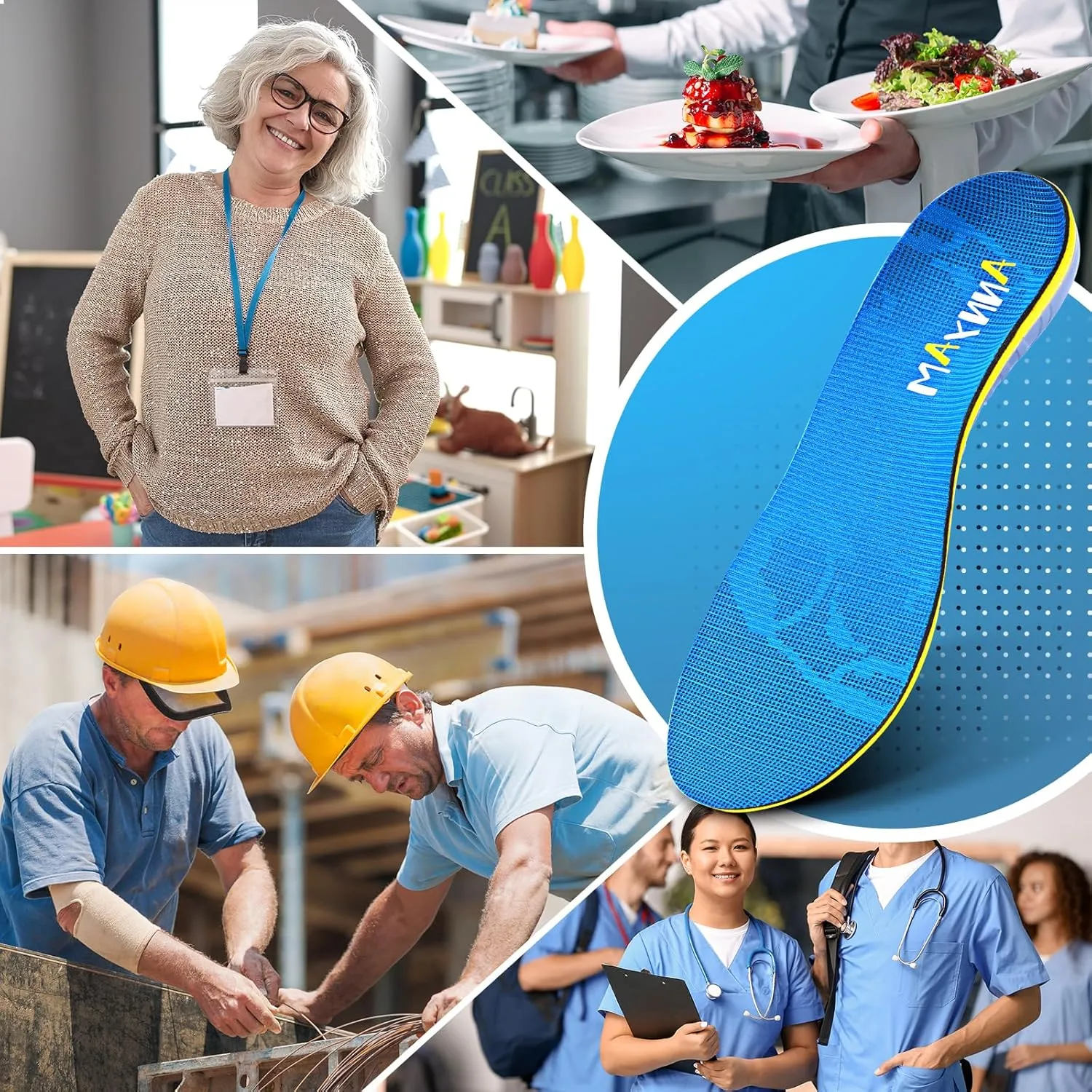 Plantar Fasciitis Insoles Arch Support Inserts Orthotics for Flat Feet Arch Pain Pronation for Work Boot Shoe for Men Women (Men 10-10 1/2 | Women 12-12 1/2-(290mm))