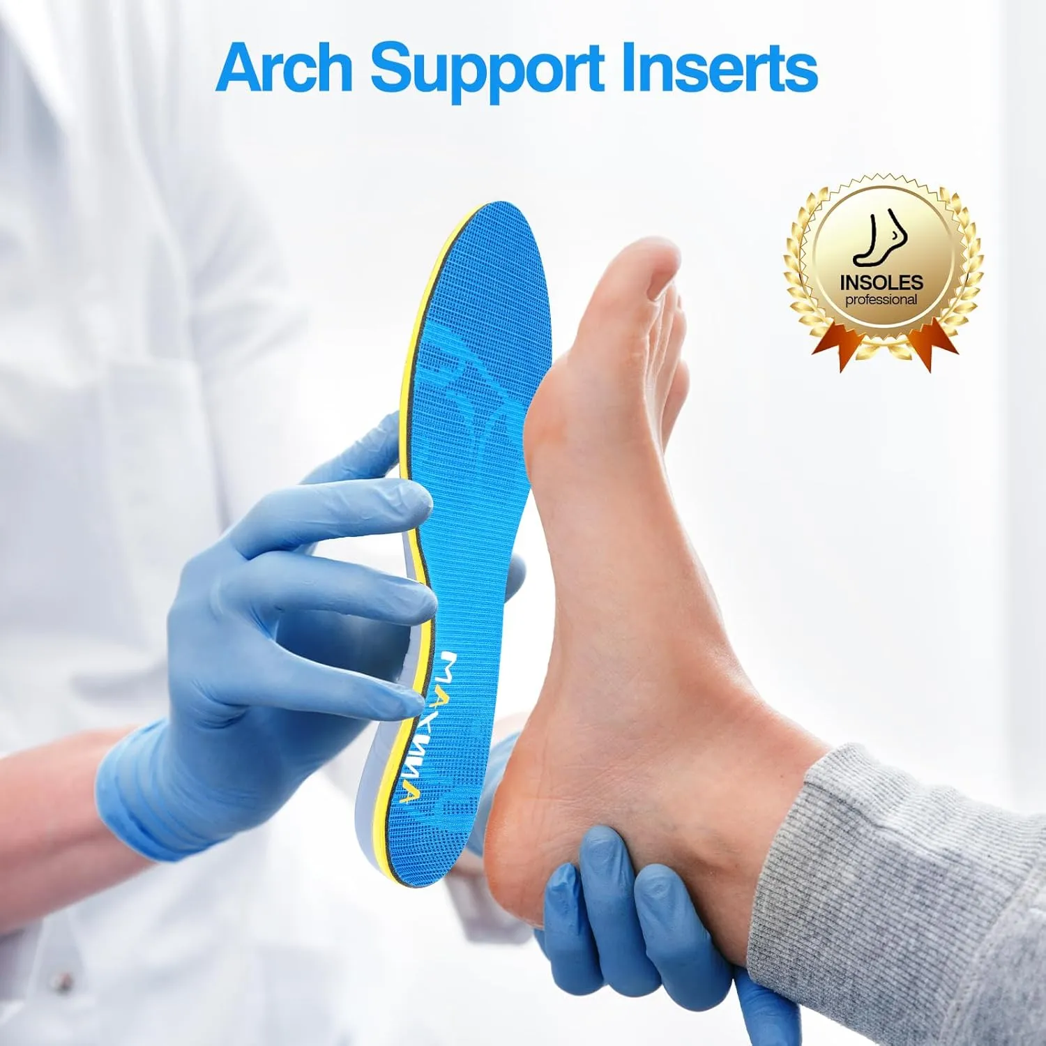 Plantar Fasciitis Insoles Arch Support Inserts Orthotics for Flat Feet Arch Pain Pronation for Work Boot Shoe for Men Women (Men 10-10 1/2 | Women 12-12 1/2-(290mm))