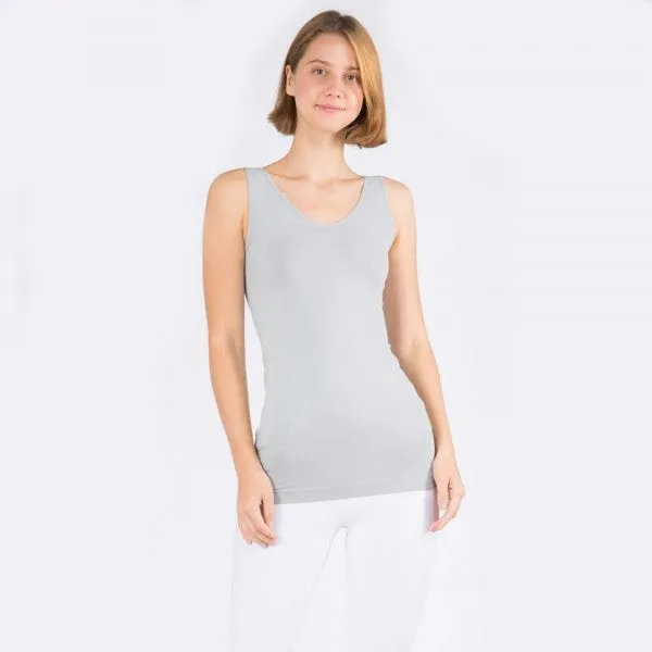 Regular Seamless Reversible LONG Cami Tank (Size 0-14) ONLY Lemon left
