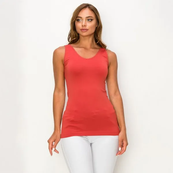 Regular Seamless Reversible LONG Cami Tank (Size 0-14) ONLY Lemon left