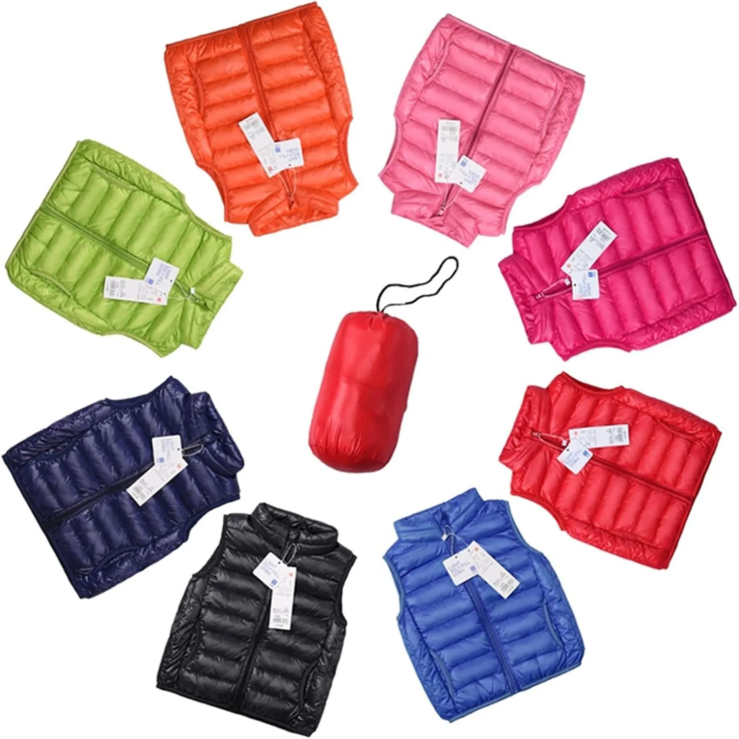 SK Studio Boys Girls' Light Weight Down Vest, Kids Lightweight Sleeveless Jacket, Boys Girls Puffer Down Vest