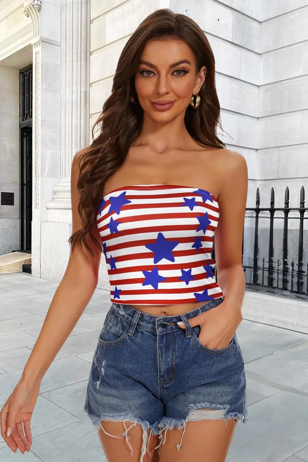 Summer Tube Tops Basic Crop Tops for Women Strapless Tank Casual Tunics Sexy Short Shirts
