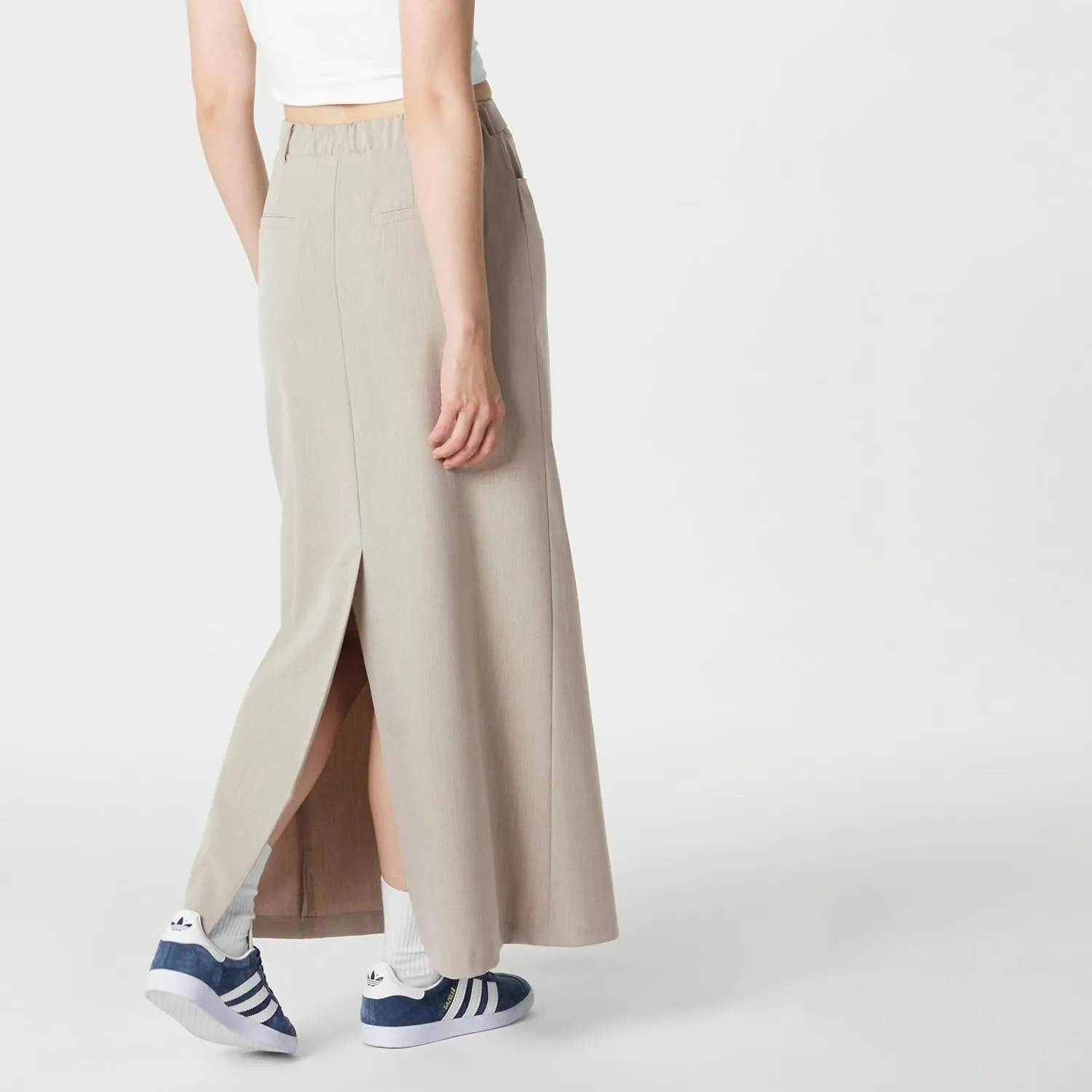 The Drop Women's Denis Woven Long Column Skirt