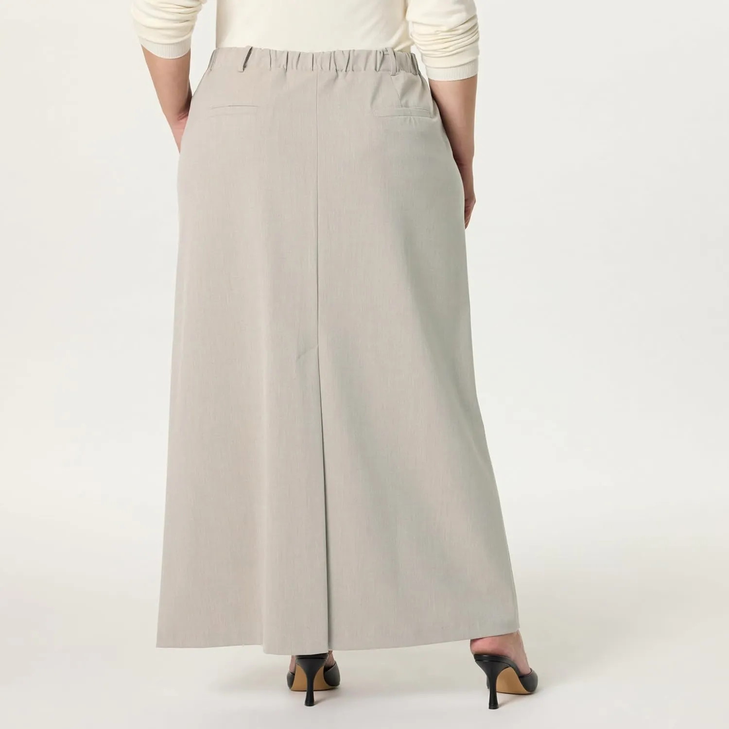 The Drop Women's Denis Woven Long Column Skirt