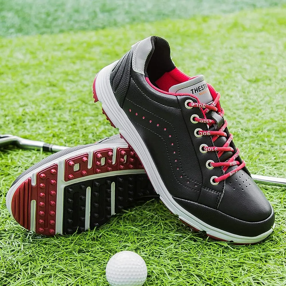 THESTRON 2021 Men Golf Shoes Professional Spikes Golf Sport Sneakers Waterproof Mens Trainers Golfing