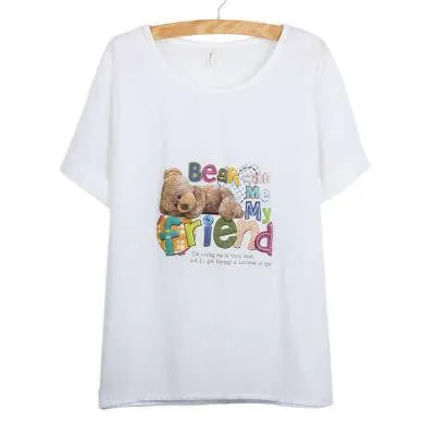 Women's 3D Floral Printed T-Shirt T Shirts Summer Batwing Sleeve.