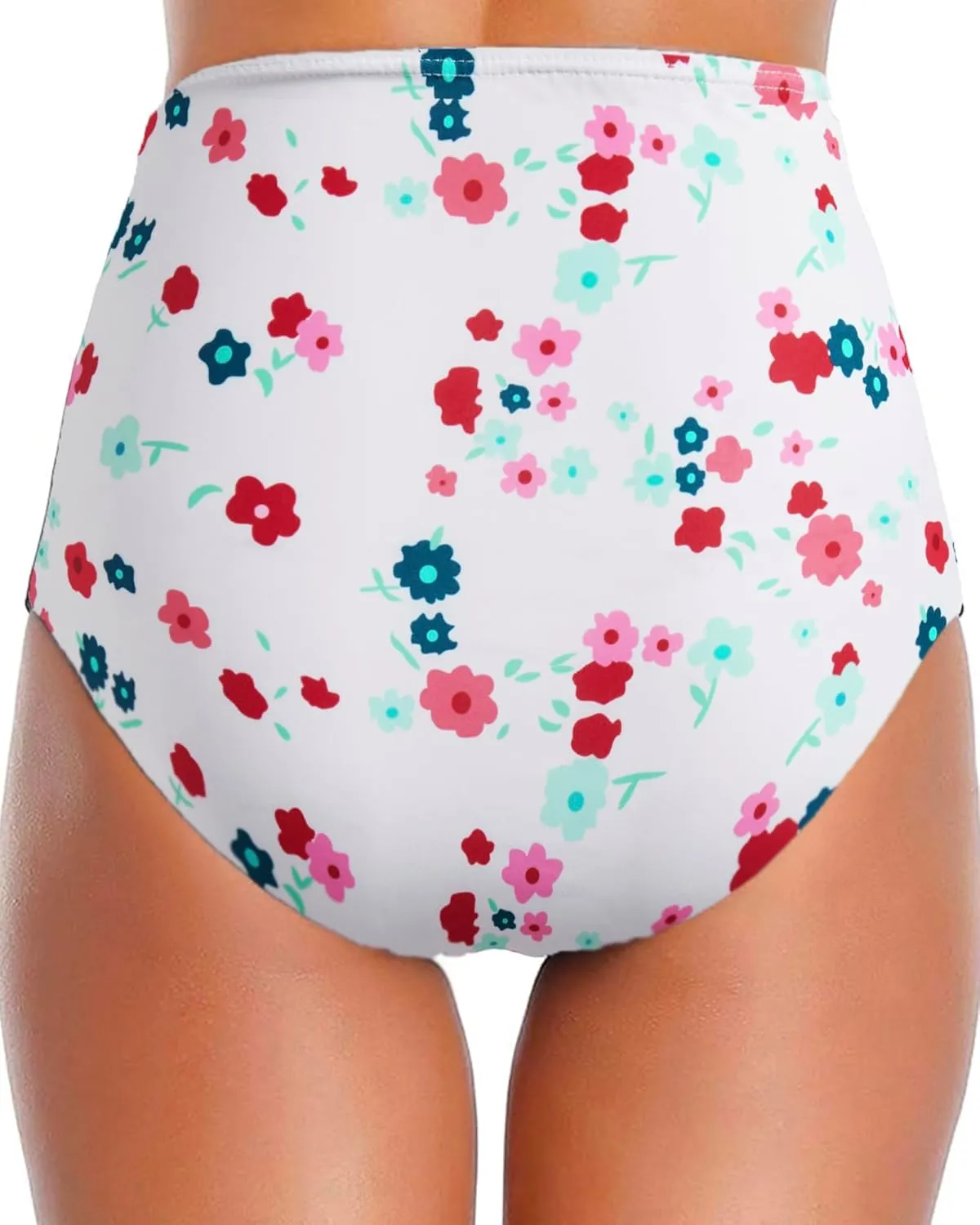 Women's Black High Waisted Bikini Bottom Full Coverage Bathing Suit Swim Bottoms Tummy Control Swimsuit Shorts