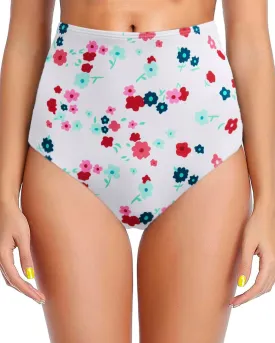 Women's Black High Waisted Bikini Bottom Full Coverage Bathing Suit Swim Bottoms Tummy Control Swimsuit Shorts