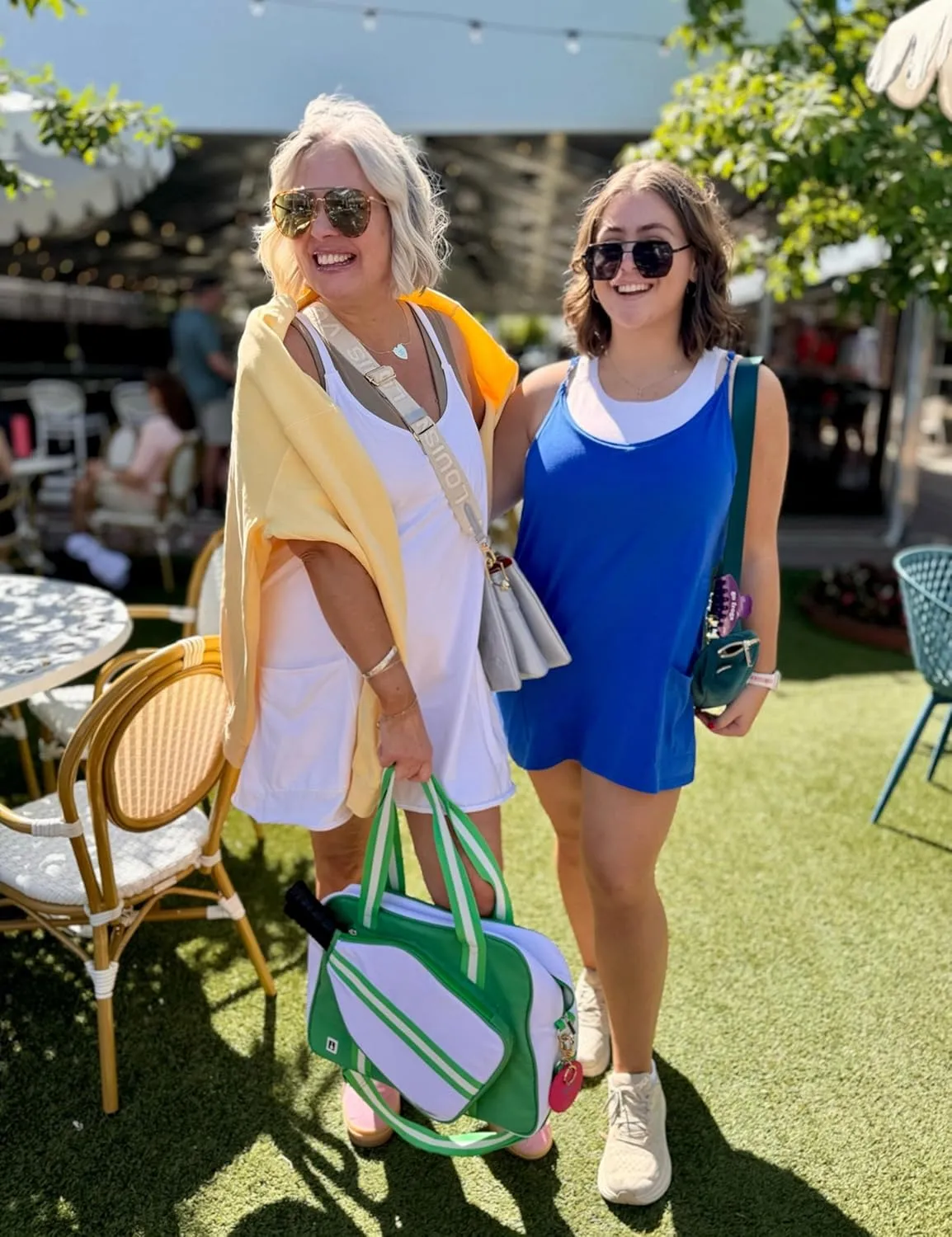 Zhiyouni Women's Summer Sleeveless Mini Dress V Neck Spaghetti Straps Athletic Built-in Shorts Sundress